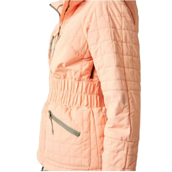 NWOT Free People All Prepped Ski Coat Winter Melon Orange Extra Small - Picture 3 of 14